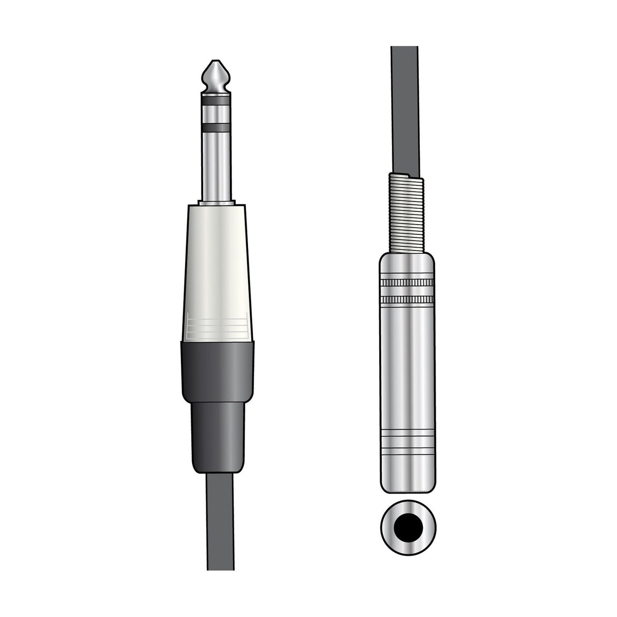 Citronic S6J-EXT600 6.3mm TRS Jack Extension Lead 6m