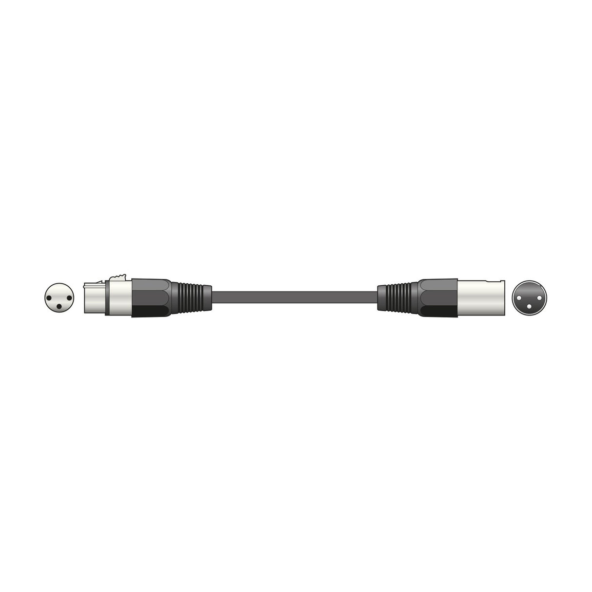 QTX Essential XLR Microphone Lead 1.5m Balanced Cable