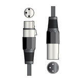 QTX Essential Microphone Lead XLR Female to Male 3.0m