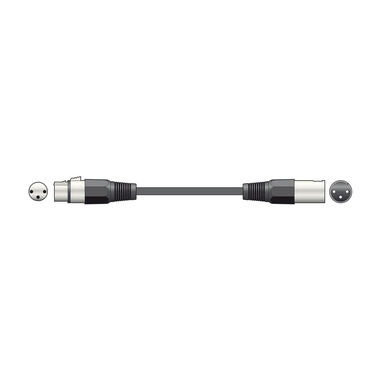 QTX Essential Microphone Lead XLR Female to Male 3.0m