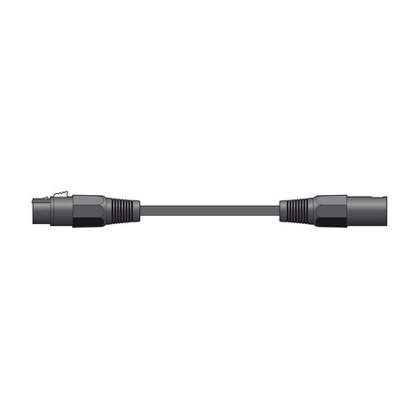 Citronic XF-XM050BK 0.5m balanced XLR microphone lead in black with female and male die-cast connectors, shown on a plain white background.