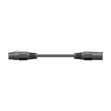 Citronic XF-XM150BK 1.5m balanced microphone lead in black with female and male XLR locking die-cast connectors, shown on a plain white background.