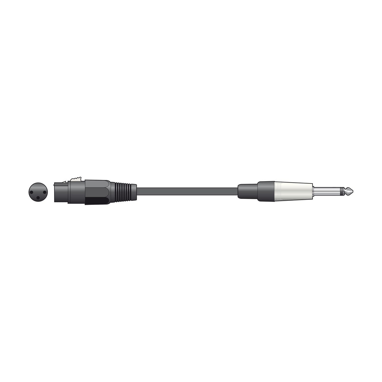 Citronic XF-M6J150BK XLR to Jack Microphone Lead