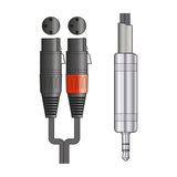 Citronic 3.5mm to 2 XLRF Stereo Audio Cable 1m