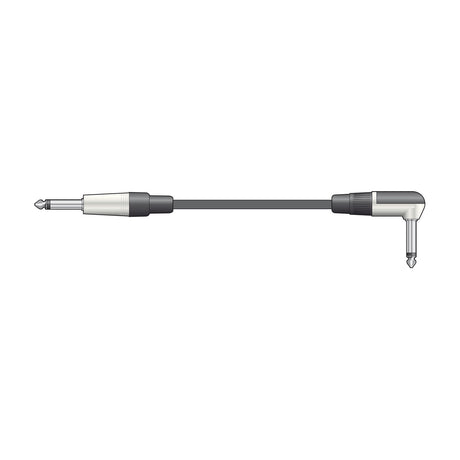 Citronic M6J-90J300 guitar lead with straight 6.3mm mono jack plug at one end and right-angled 6.3mm jack at the other, shown on a plain background.