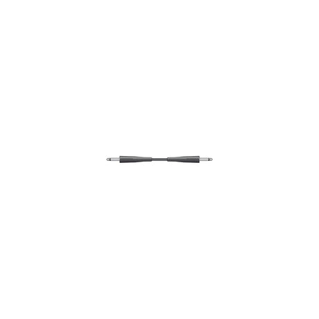 QTX Essential 3.0m speaker lead with moulded black 6.3mm mono jack plugs at both ends, shown on a plain white background.
