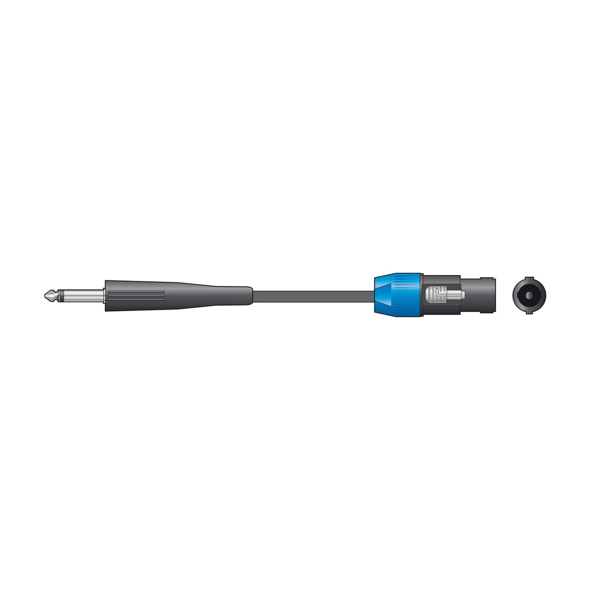 QTX Essential Speaker Lead 6.3mm Mono Jack 1.5m