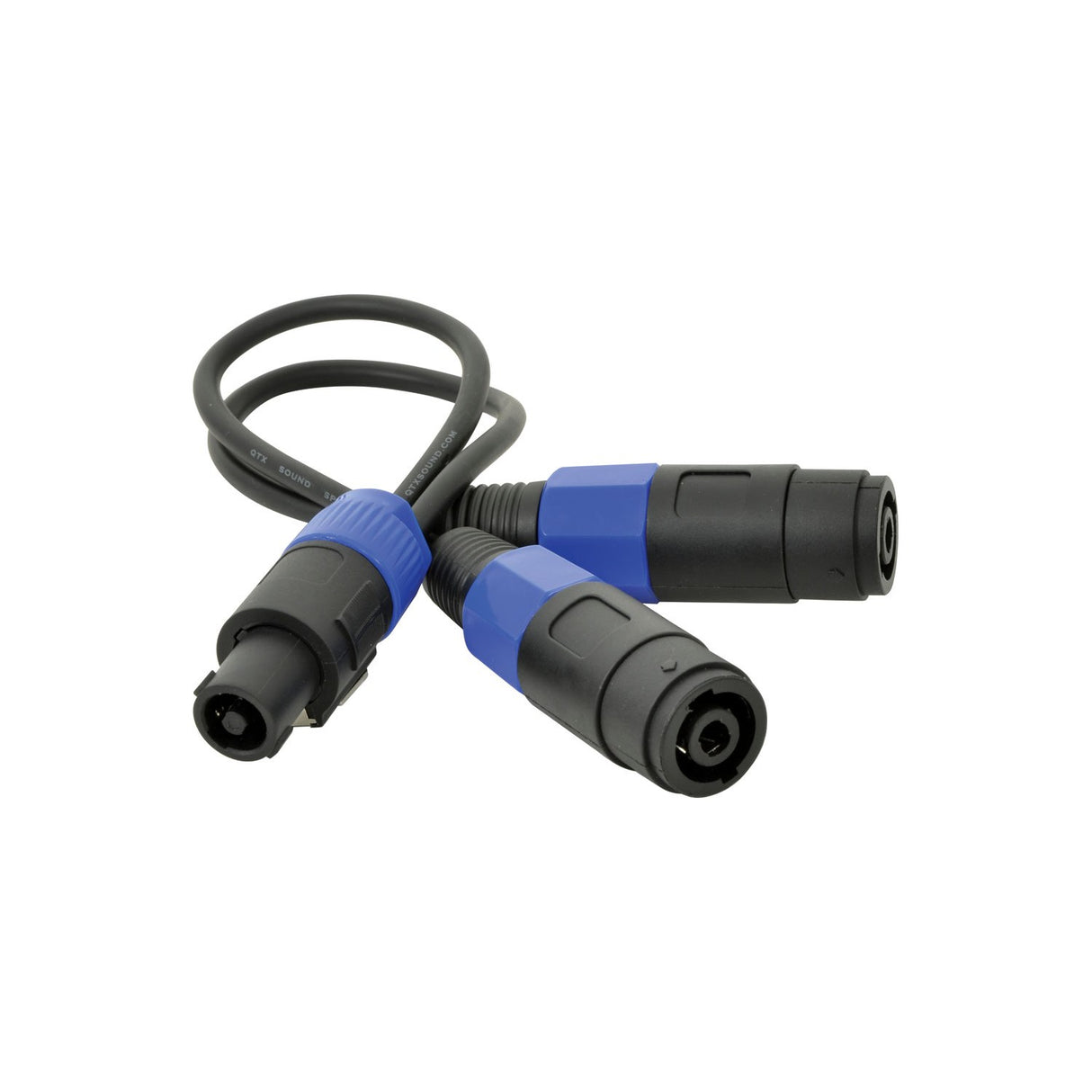 Citronic Classic 0.3m speaker splitter lead by AVSL with one male SPK plug splitting to two female SPK sockets, shown on a white background.