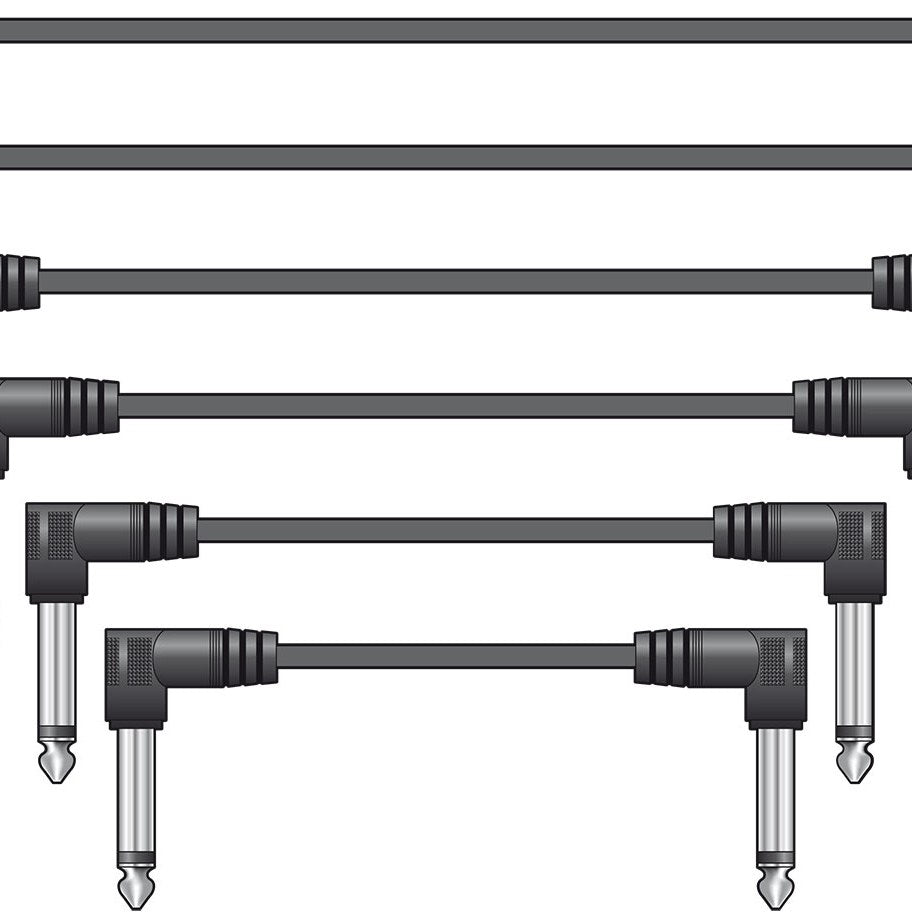 Citronic PATCH015BK 6.3mm Mono Jack Patch Lead Set