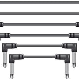 Citronic PATCH015BK 6.3mm Mono Jack Patch Lead Set