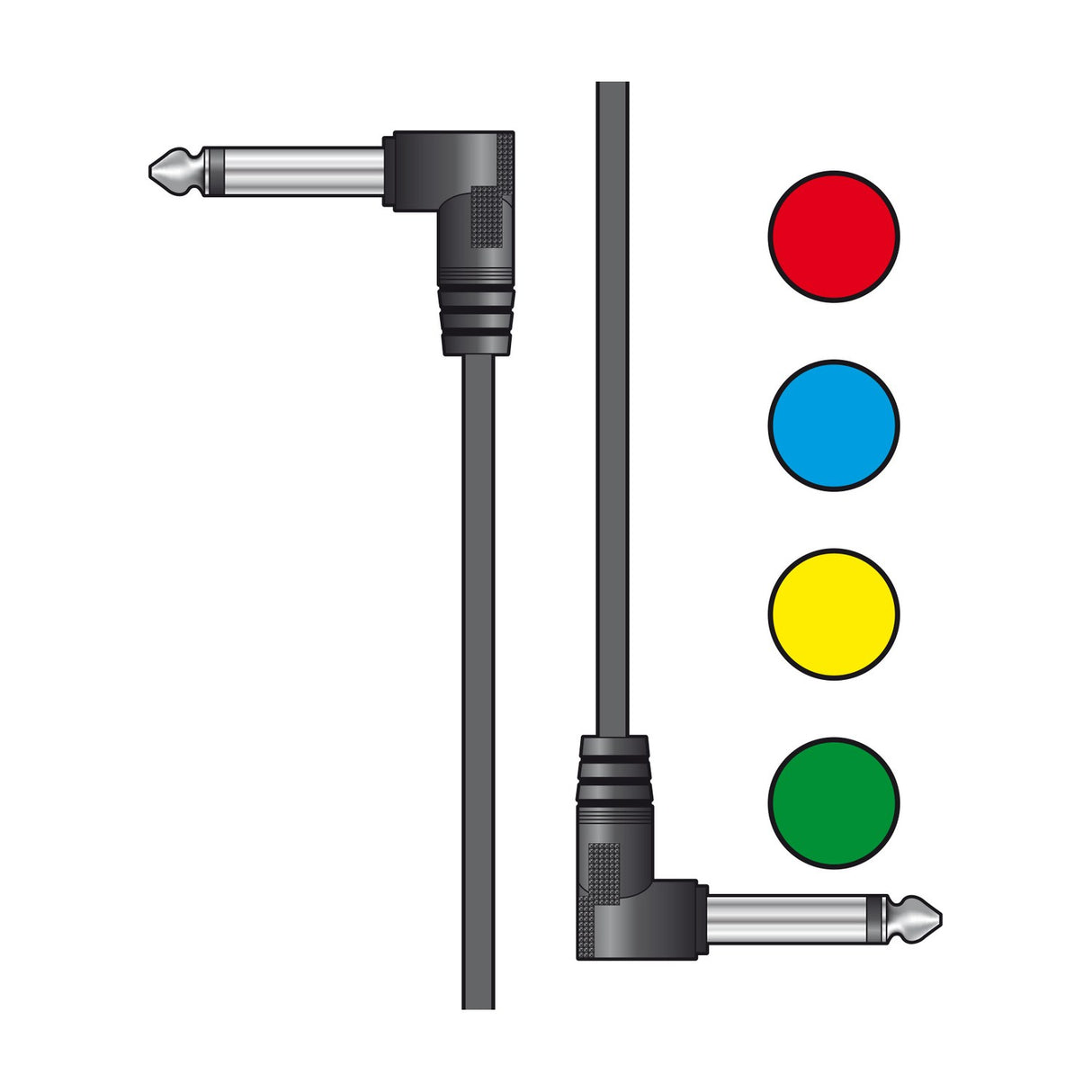 Citronic PATCH015CL 6.3mm Jack Patch Lead Set, 6pcs