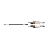 Citronic S3J-26J300 3.5mm Stereo to 2 x 6.3mm Jack Audio Lead