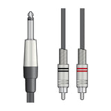 Citronic M6J-2R150 6.3mm Jack to 2 RCA Audio Lead