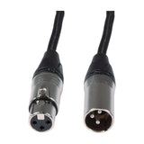 Citronic Retro Braided XLRF-XLRM Microphone Lead - Black