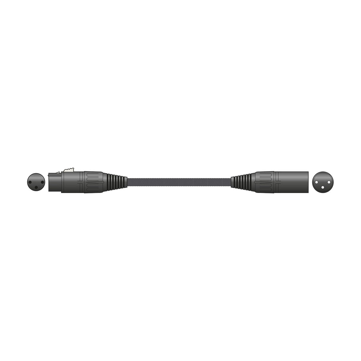 Citronic Retro Braided XLRF-XLRM Microphone Lead
