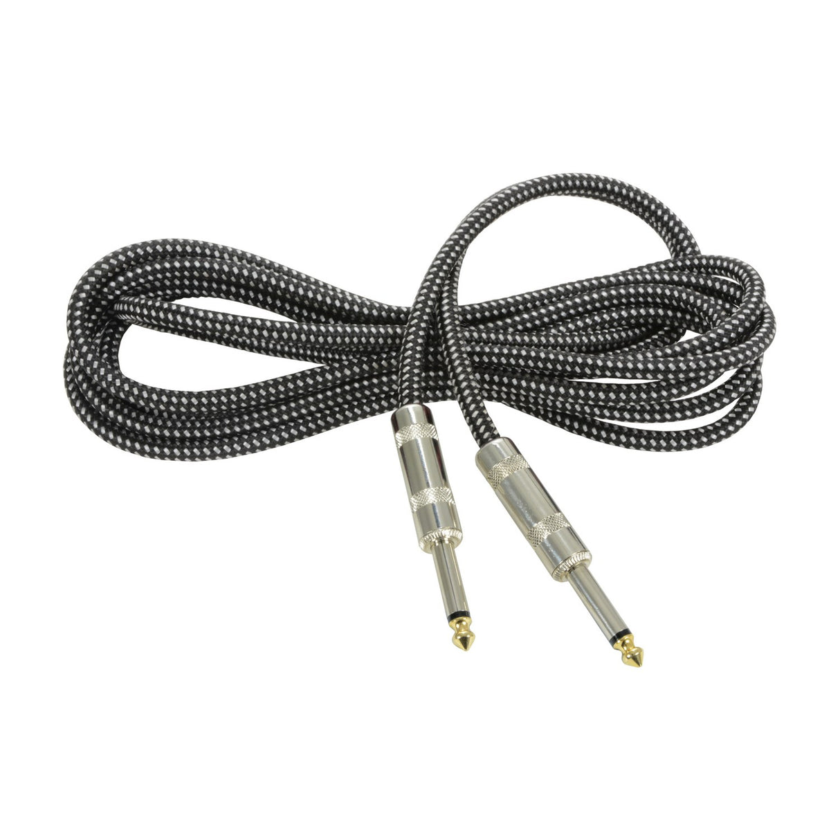 Citronic Retro Braided Guitar Lead 6.3mm Jack Cable