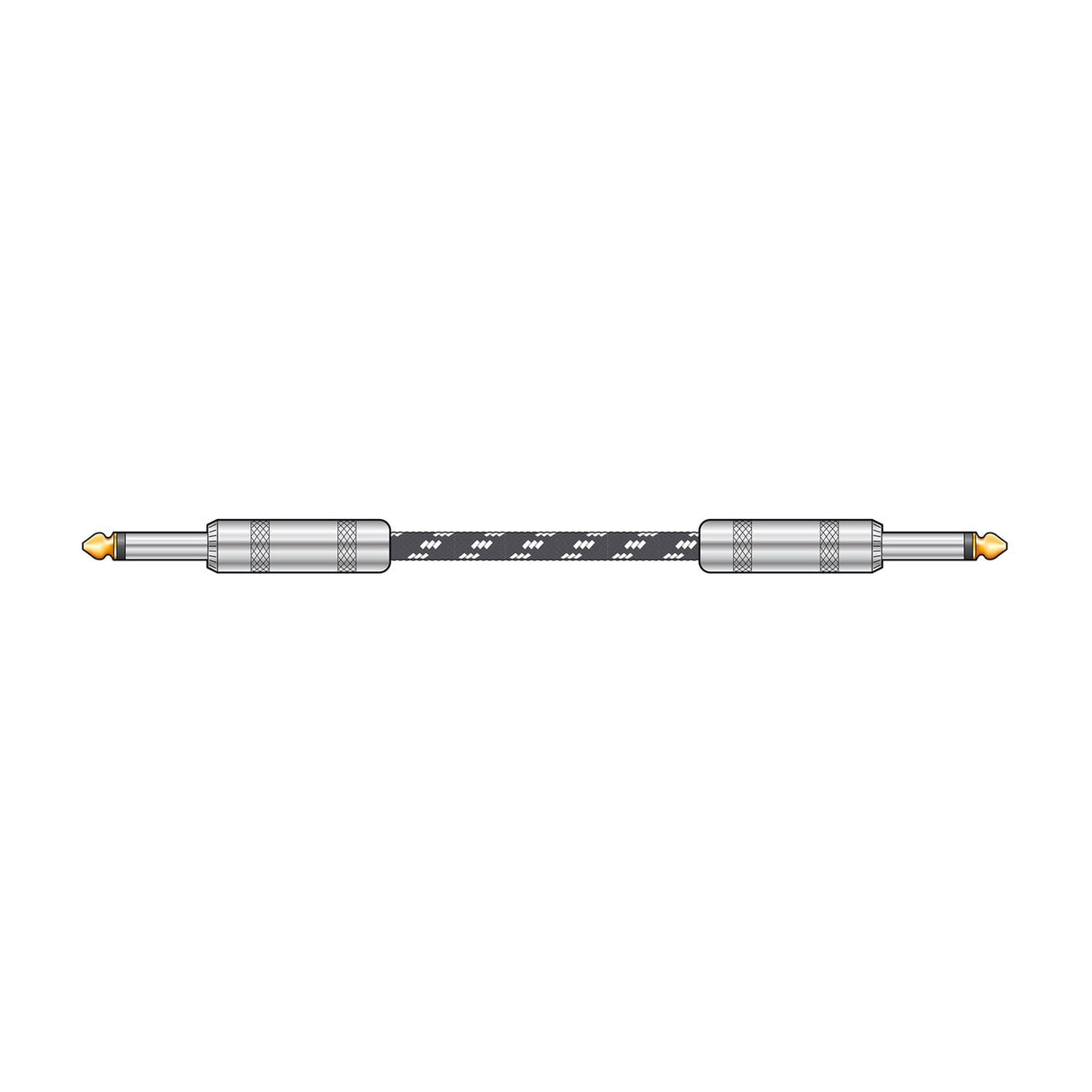 Citronic Braided Guitar Lead 6.3mm Mono Jack 6.0m