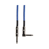 Citronic Retro Braided Guitar Lead 3m Blue/White Cable