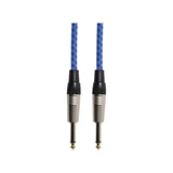 Citronic Braided Guitar Lead 6.3mm Mono Jack 3m Blue/White
