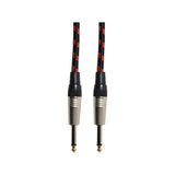 Citronic Braided Guitar Lead 3m Black/Red 6.3mm Jack