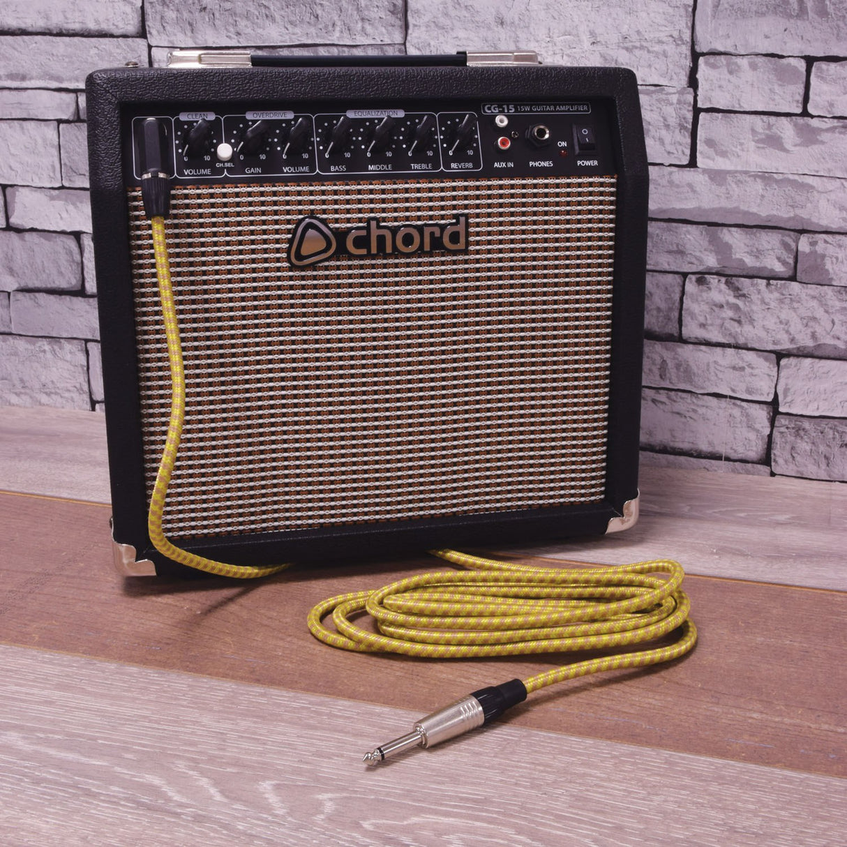 Citronic Classic Braided Right-Angled Guitar Lead 3.0m