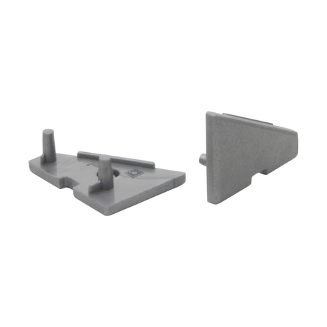 End Cap for C Profile Grey 2 Pack - LED Channel Accessory