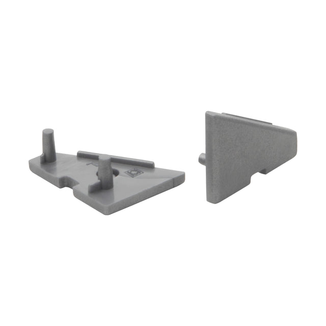 End Cap for C Profile Grey 2 Pack - LED Channel Accessory