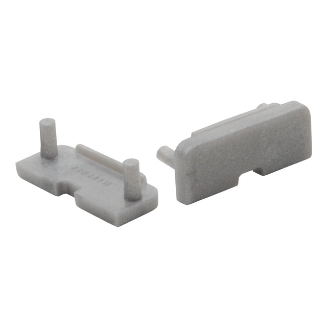 End Cap for D LED Profile Channel - 2 Pack Grey