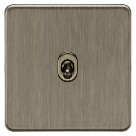 10AX 1G 2-way Toggle Switch - Antique Brass