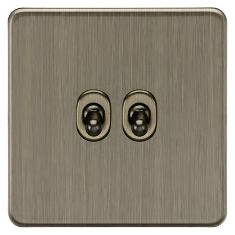 10AX 2G 2-way Toggle Switch - Antique Brass