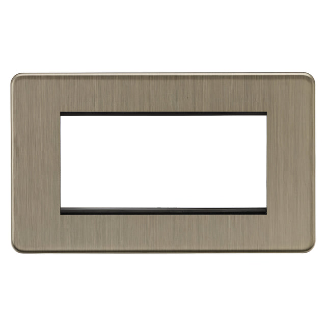4G Modular Faceplate - Antique Brass