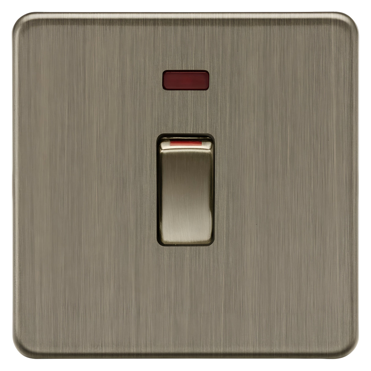 45A 1G DP switch with neon - Antique Brass