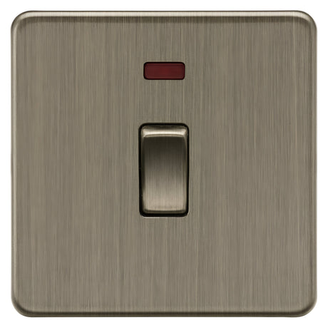 20A 1G DP Switch with Neon - Antique Brass