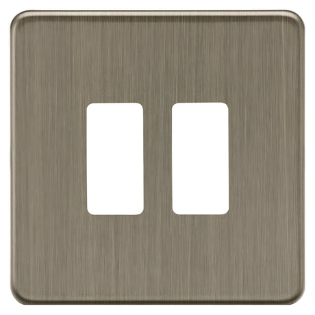 2G Grid Faceplate - Antique Brass