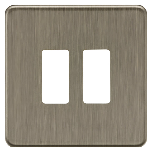 2G Grid Faceplate - Antique Brass