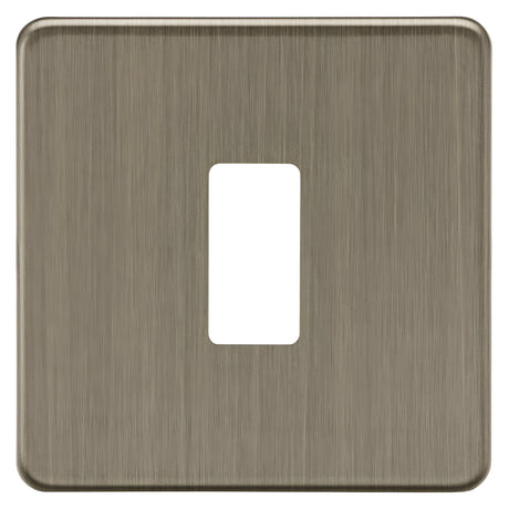 1G Grid Faceplate - Antique Brass
