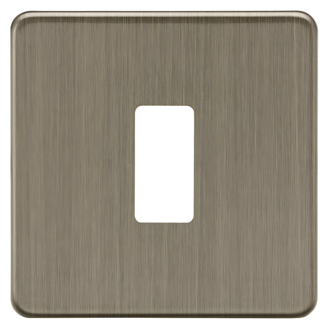 1G Grid Faceplate - Antique Brass