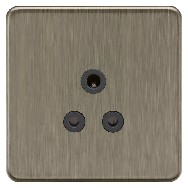 5A Unswitched Socket - Antique Brass