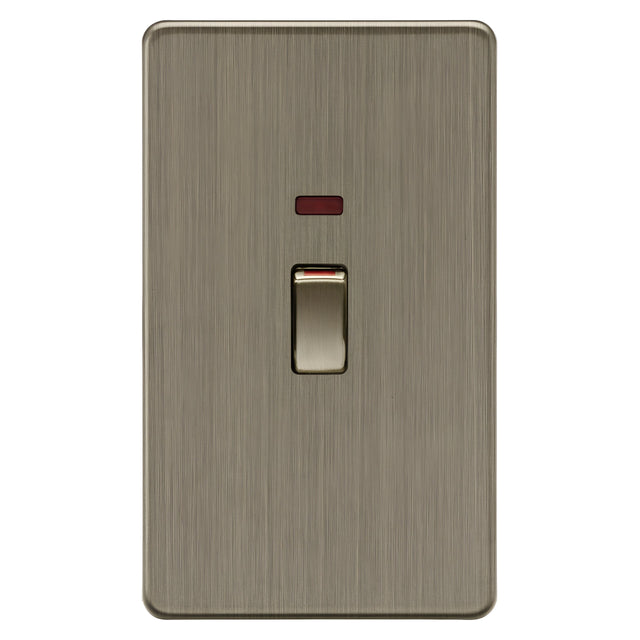 45A DP switch with Neon (2G size) - Antique Brass