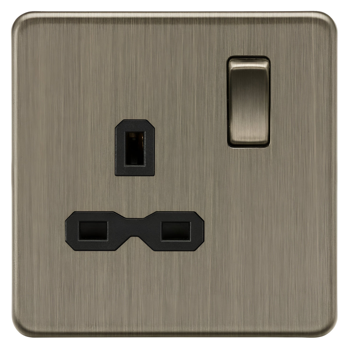 13A 1 Gang DP Switched Socket Antique Brass | Niori