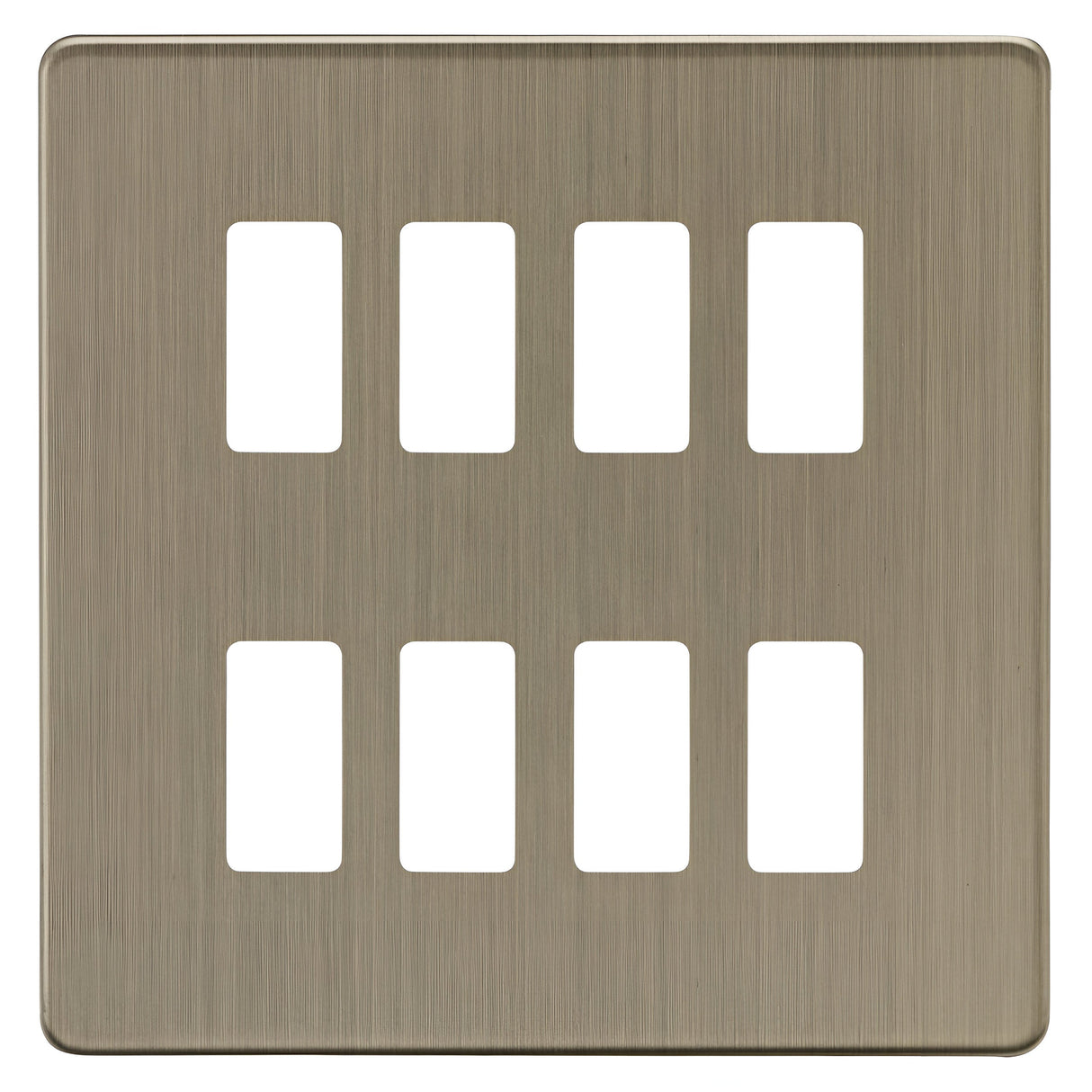 8G Grid Faceplate - Antique Brass