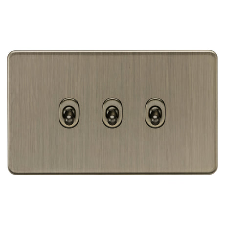 10AX 3G 2-way Toggle Switch - Antique Brass