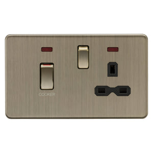 Flat Plate Antique Brass Sockets