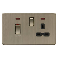 Flat Plate Antique Brass Sockets