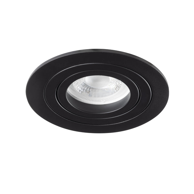 SEIDY MR16 GU5.3 Recessed Spotlight (B/M) Ø90 - Black Matt