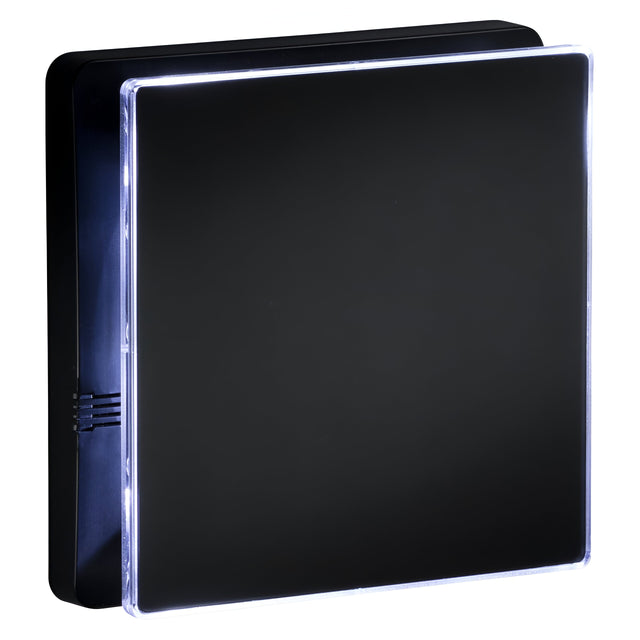 IP45 100mm LED Backlit Extractor Fan with Overrun Timer - Matt Black