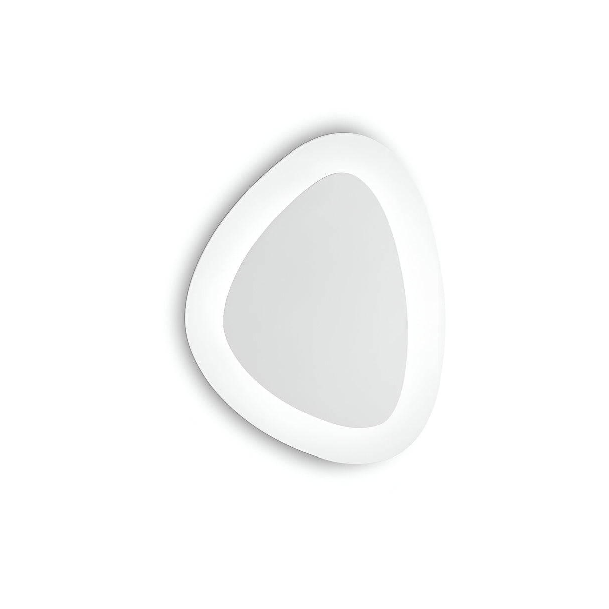 The NovaLight LED Ceiling & Wall Light 19W 3000K in White, measuring 25cm, features a modern triangular shape with a smooth white finish. Its sleek and minimalist design enhances contemporary interiors, while the energy-efficient inner translucent panel offers soft, diffused lighting.