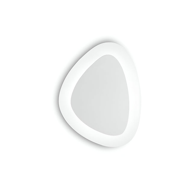 The NovaLight LED Ceiling & Wall Light 19W 3000K in White, measuring 25cm, features a modern triangular shape with a smooth white finish. Its sleek and minimalist design enhances contemporary interiors, while the energy-efficient inner translucent panel offers soft, diffused lighting.