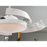 Enzo CCT Dimmable LED Ceiling Fan Light - White