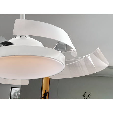 Enzo CCT Dimmable LED Ceiling Fan Light - White